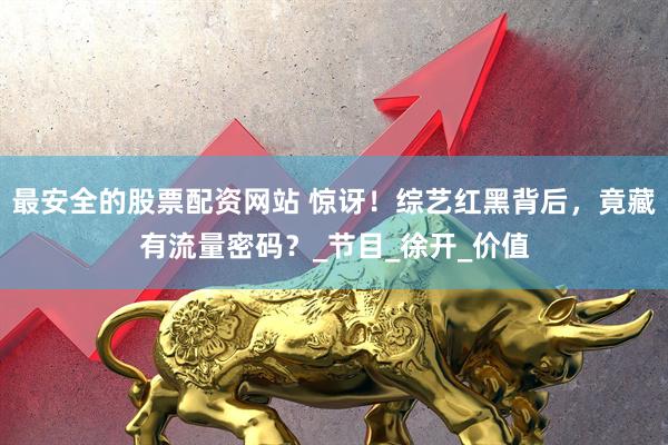 最安全的股票配资网站 惊讶！综艺红黑背后，竟藏有流量密码？_节目_徐开_价值